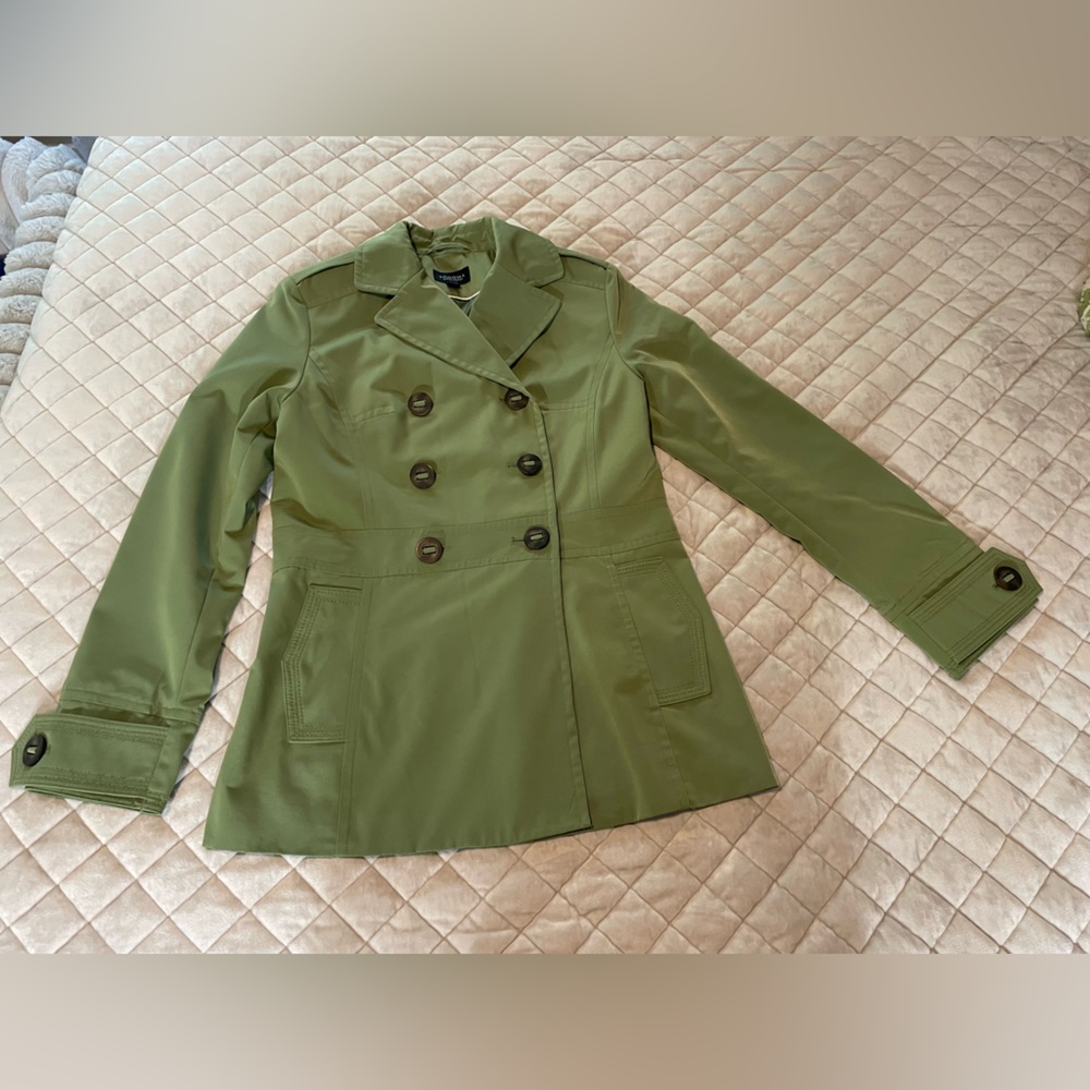 Sonoma Olive Green Double-Breasted Jacket